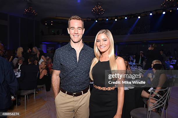 Actor James Van Der Beek and internet personality Justine Ezarik attend VH1's 5th Annual Streamy Awards at the Hollywood Palladium on Thursday,...