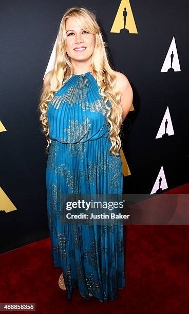 Meg Smaker attends the Academy of Motion Picture Arts and Sciences' 42nd Student Academy Awards on September 17, 2015 in Beverly Hills, California.