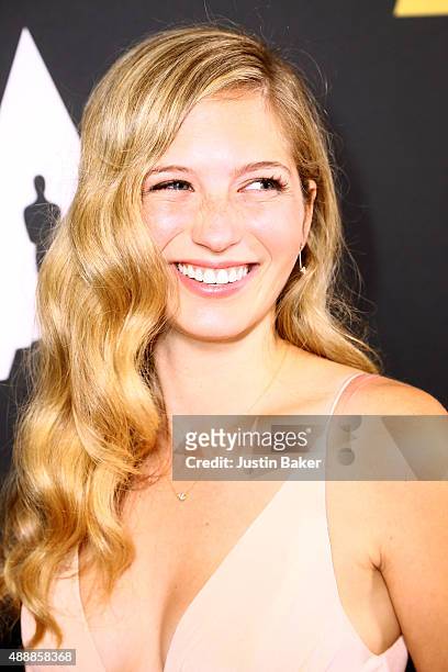Emily Kassie attends the Academy of Motion Picture Arts and Sciences' 42nd Student Academy Awards on September 17, 2015 in Beverly Hills, California.