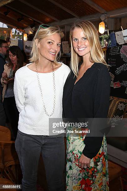 Lucy Walker and Heather Mycoskie attend TOMS Animal Initiative Launch Party at TOMS Flagship Store on May 8, 2014 in Venice, California.