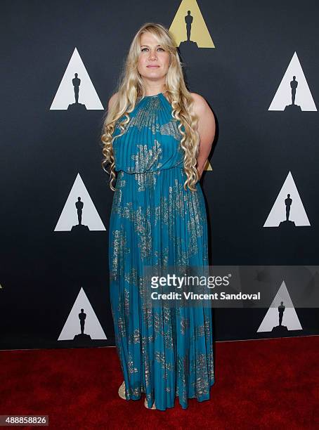 Meg Smaker, winner of the Bronze medal in the Documentary category for "Boxeadora" attends The Academy of Motion Picture Arts and Sciences 42nd...