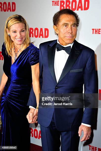 Andrea Hissom and Steve Wynn attend The Broad Museum Black Tie Inaugural Dinner at The Broad on September 17, 2015 in Los Angeles, California.
