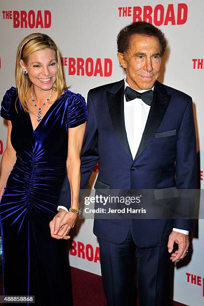 Andrea Hissom and Steve Wynn attend The Broad Museum Black Tie Inaugural Dinner at The Broad on September 17, 2015 in Los Angeles, California.