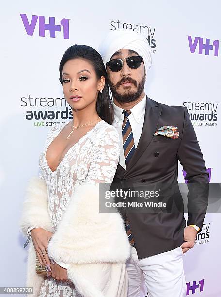 Internet personalities Dannie Riel and Jus Reign attends VH1's 5th Annual Streamy Awards at the Hollywood Palladium on Thursday, September 17, 2015...