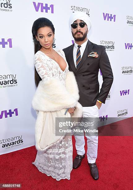 Internet personalities Dannie Riel and Jus Reign attends VH1's 5th Annual Streamy Awards at the Hollywood Palladium on Thursday, September 17, 2015...