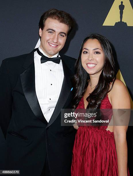 Nicholas Manfredi and Elizabeth Ku-Herrero, winners of the Bronze medal in the Animation Category for "Taking the Plunge" attend The Academy of...