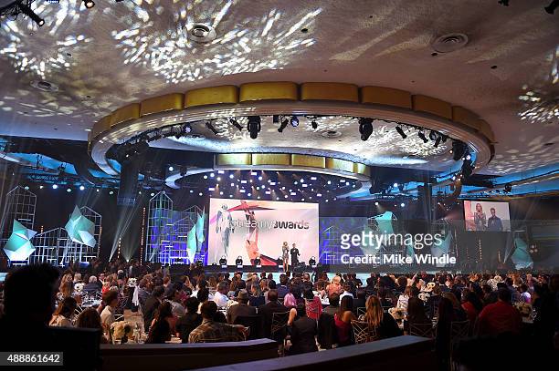 Internet personalities Grace Helbig and Tyler Oakley speak onstage at VH1's 5th Annual Streamy Awards at the Hollywood Palladium on Thursday,...