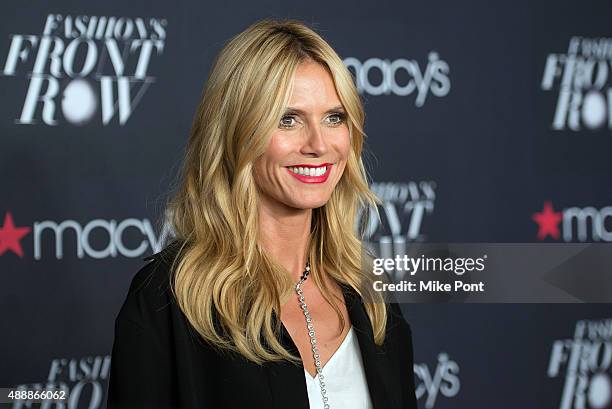 Heidi Klum attends Macy's Presents Fashion's Front Row during Spring 2016 New York Fashion Week at The Theater at Madison Square Garden on September...