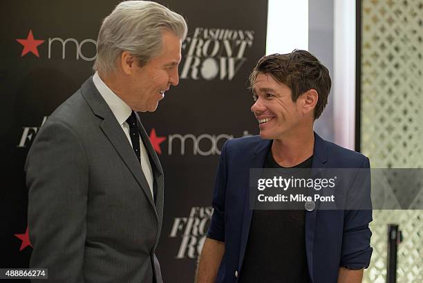 Macy's Chairman and CEO Terry Lundgren and Singer Nate Ruess attend Fashion's Front Row After Party during Spring 2016 New York Fashion Week at...