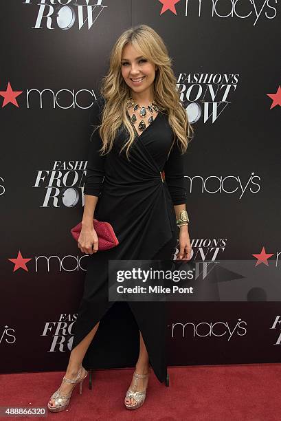 Singer Thalia attends Fashion's Front Row after party during Spring 2016 New York Fashion Week at Macy's Herald Square on September 17, 2015 in New...