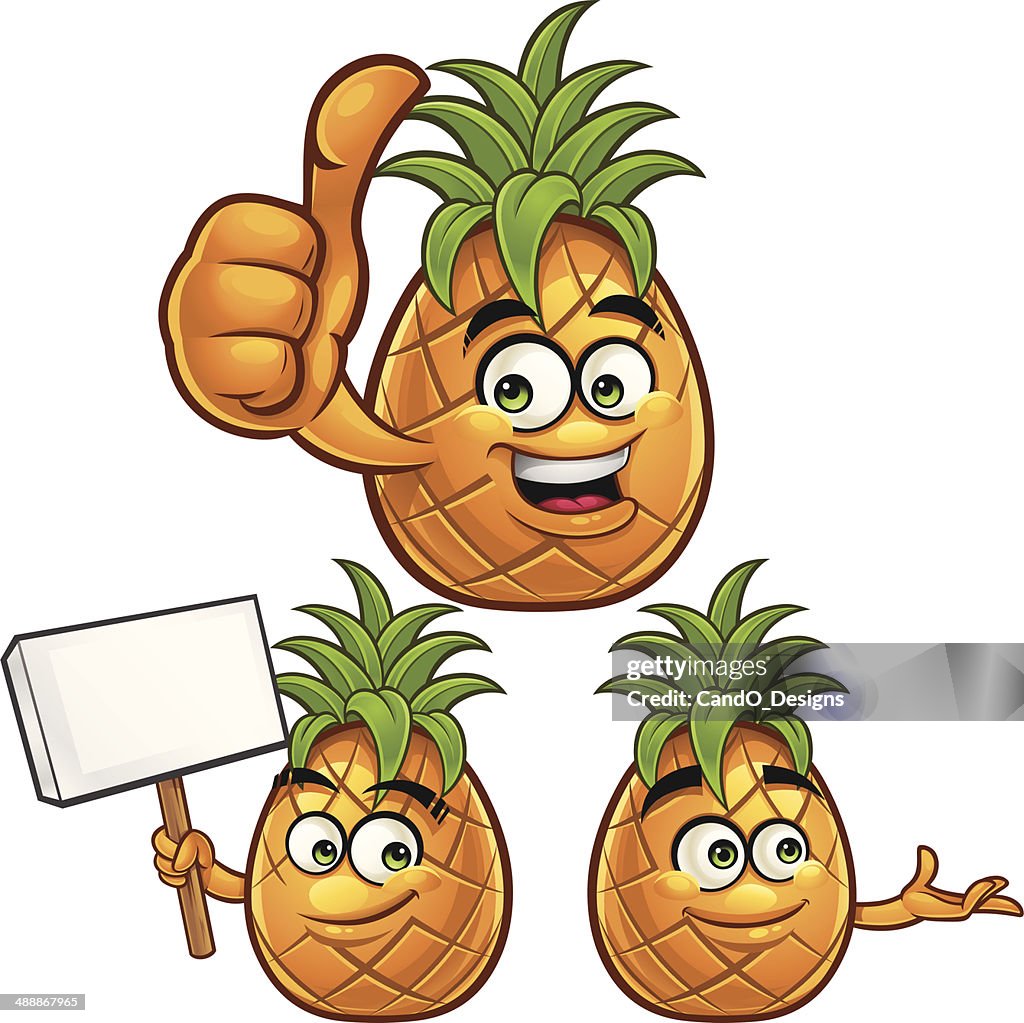 Pineapple Cartoon Set C