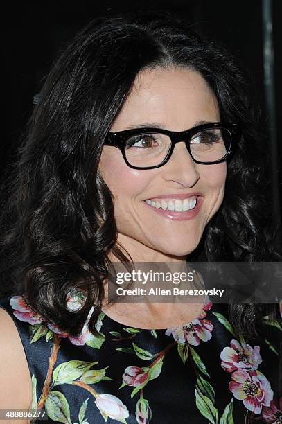 Actress Julia Louis-Dreyfus arrives at the Los Angeles premiere of "Fed Up" at Pacfic Design Center on May 8, 2014 in West Hollywood, California.