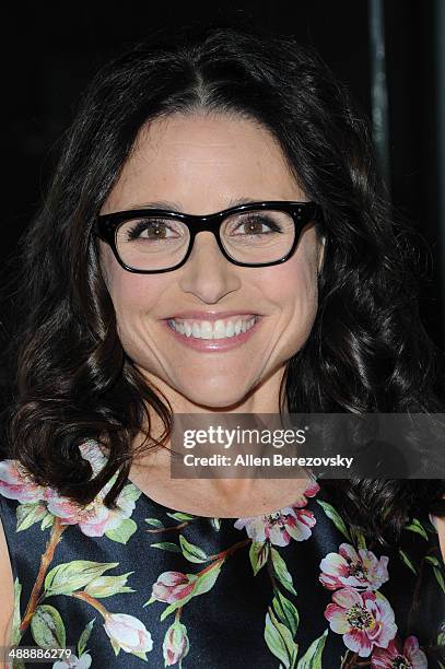 Actress Julia Louis-Dreyfus arrives at the Los Angeles premiere of "Fed Up" at Pacfic Design Center on May 8, 2014 in West Hollywood, California.