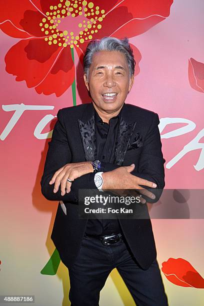 Kenzo Takada attends the Kenzo Takada Celebrates 50 Years of Life in Paris at Le Pre Catalan on September 16, 2015 in Boulogne Billancourt, France.