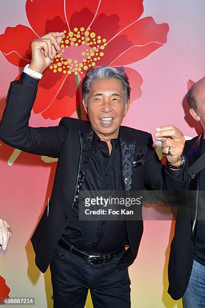 Kenzo Takada attends the Kenzo Takada Celebrates 50 Years of Life in Paris at Le Pre Catalan on September 16, 2015 in Boulogne Billancourt, France.