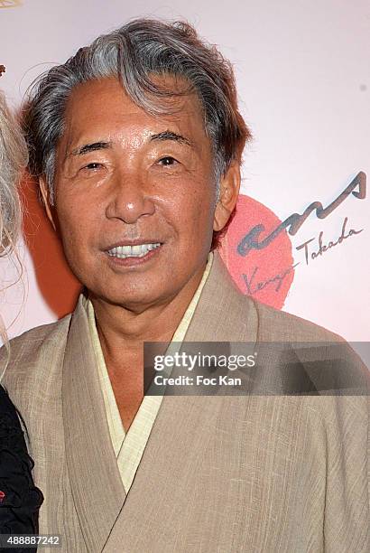 Kenzo Takada attends the Kenzo Takada Celebrates 50 Years of Life in Paris at Le Pre Catalan on September 16, 2015 in Boulogne Billancourt, France.
