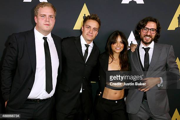 Dustin Loose, Patrick Vollrath, Michelle Rodriguez, and Ilker Catak attend the Academy of Motion Picture Arts and Sciences' 42nd Student Academy...