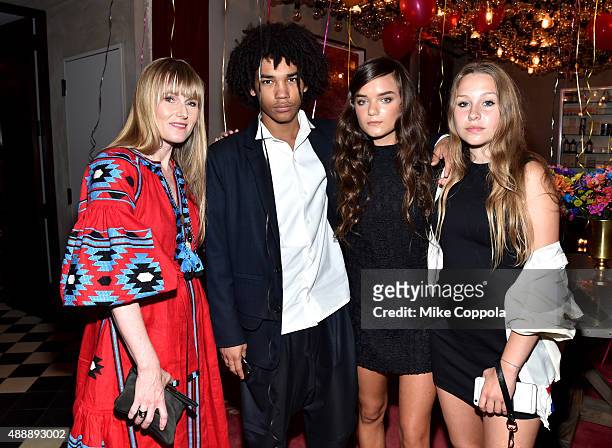 Amy Astley, Luka Sabbat, Callie Reiff and Leyla Aroch attend Teen Vogue and Sofia Richie host a dinner to celebrate the 5th Anniversary of Material...
