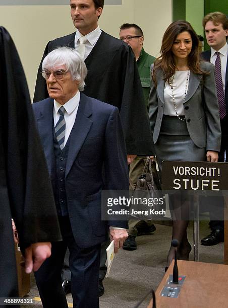 Bernie Ecclestone , the 83-year-old controlling business magnate in Formula One racing, his lawyer Norbert Scharf and Ecclestone's wife Fabiana...
