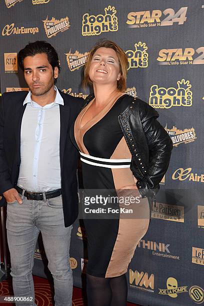Cindy Lopes and her boy friend attend the '35th Nuit des Publivores' at Grand Rex September 17, 2015 in Paris, France.