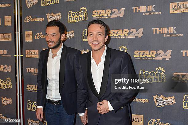 Laurent Artufel and his husband Jeremy Artufel d'Ancona attend the '35th Nuit des Publivores' at Grand Rex September 17, 2015 in Paris, France.