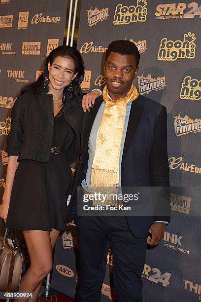 Rani Vanouska T. Modely aka Vanessa Modely and Jean Barthelemy Bokassa attend the '35th Nuit des Publivores' at Grand Rex September 17, 2015 in...