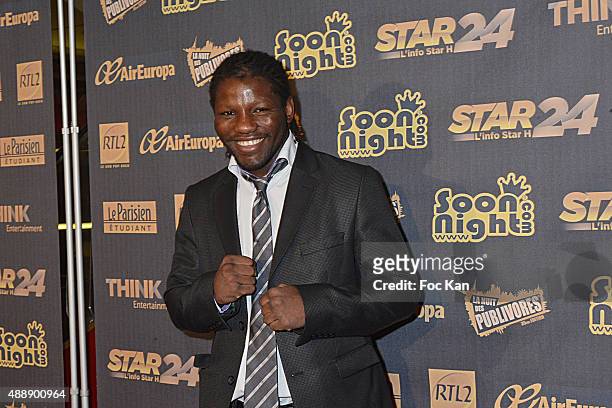 Boxer Hassan NÕdam attends the '35th Nuit des Publivores' at Grand Rex September 17, 2015 in Paris, France.