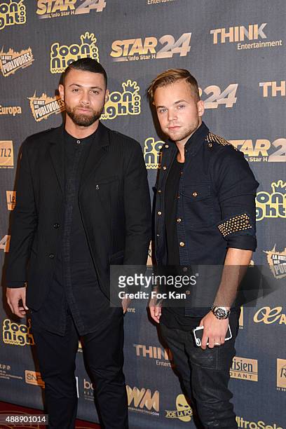 Ma2x and a guest attend the '35th Nuit des Publivores' at Grand Rex September 17, 2015 in Paris, France.