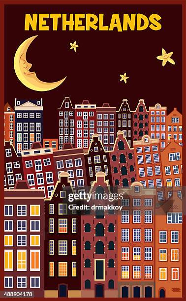 netherlands poster - everything stock illustrations