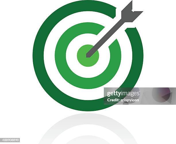 target icon on a white background. - green target white background stock illustrations