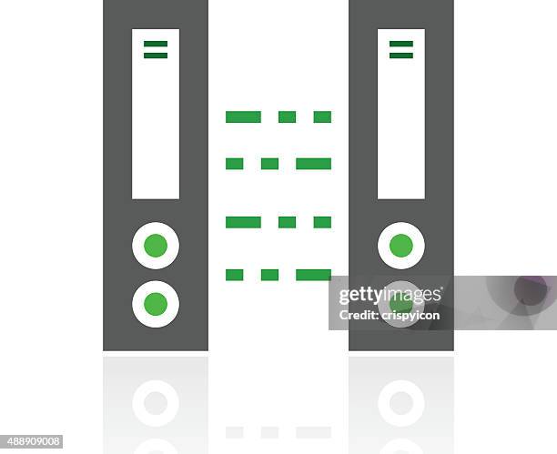 network server icon on a white background. - old computer white background stock illustrations