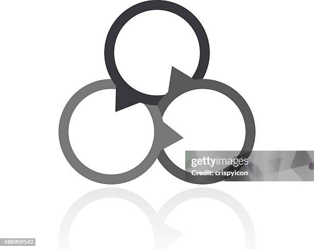 venn diagram icon on a white background. - venn diagram stock illustrations