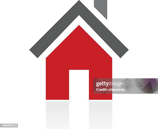 home icon on a white background. - reflection window black stock illustrations