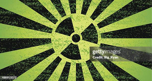 radioaktive strahlung - nuklearwaffe stock-grafiken, -clipart, -cartoons und -symbole