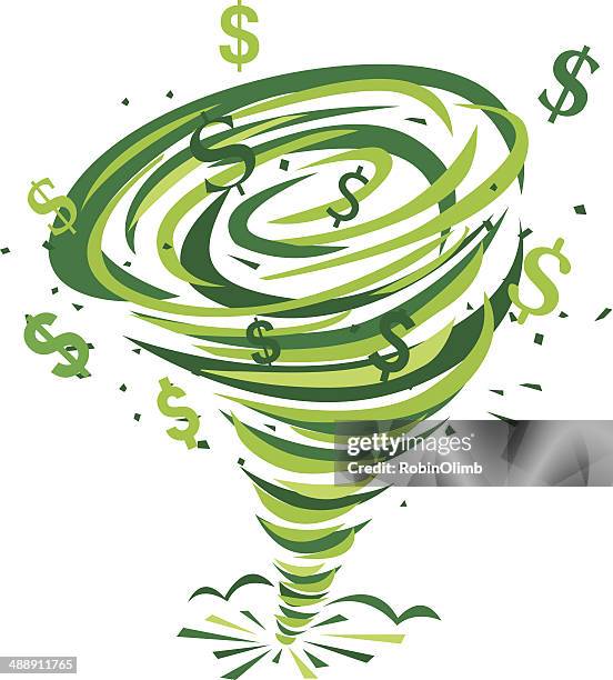 dollar signs tornado - tornado vector stock illustrations