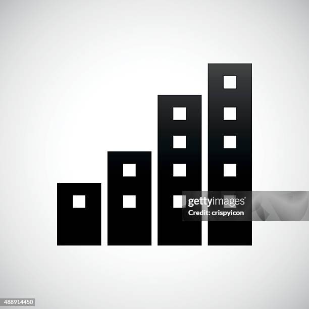 apartment building icon on a white background. - outside courthouse stock illustrations