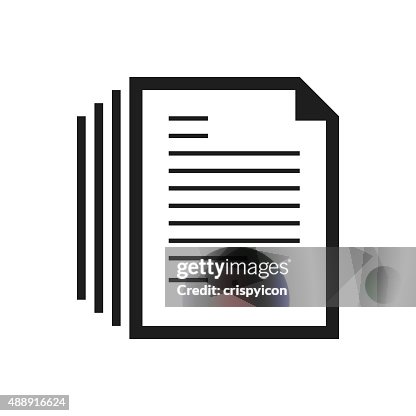Document icon on a white background. Document icon on a white background.