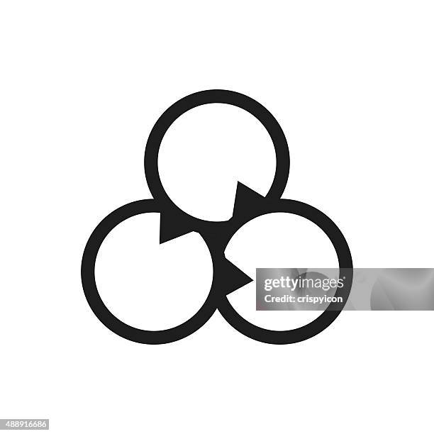 venn-diagramm-symbol auf weißem hintergrund. - venn diagramm stock-grafiken, -clipart, -cartoons und -symbole