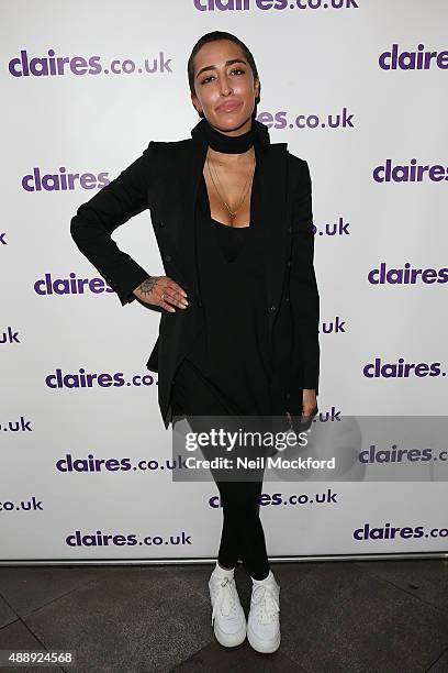 Delilah attends Claire's London Fashion Week Cocktails and DJ's Roof Top Party at Sanctum Soho on September 18, 2015 in London, England.