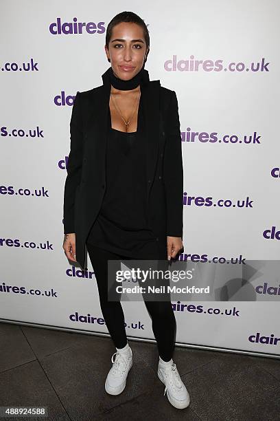 Delilah attends Claire's London Fashion Week Cocktails and DJ's Roof Top Party at Sanctum Soho on September 18, 2015 in London, England.