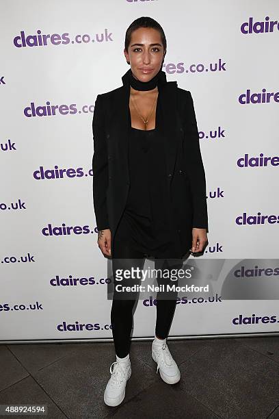 Delilah attends Claire's London Fashion Week Cocktails and DJ's Roof Top Party at Sanctum Soho on September 18, 2015 in London, England.