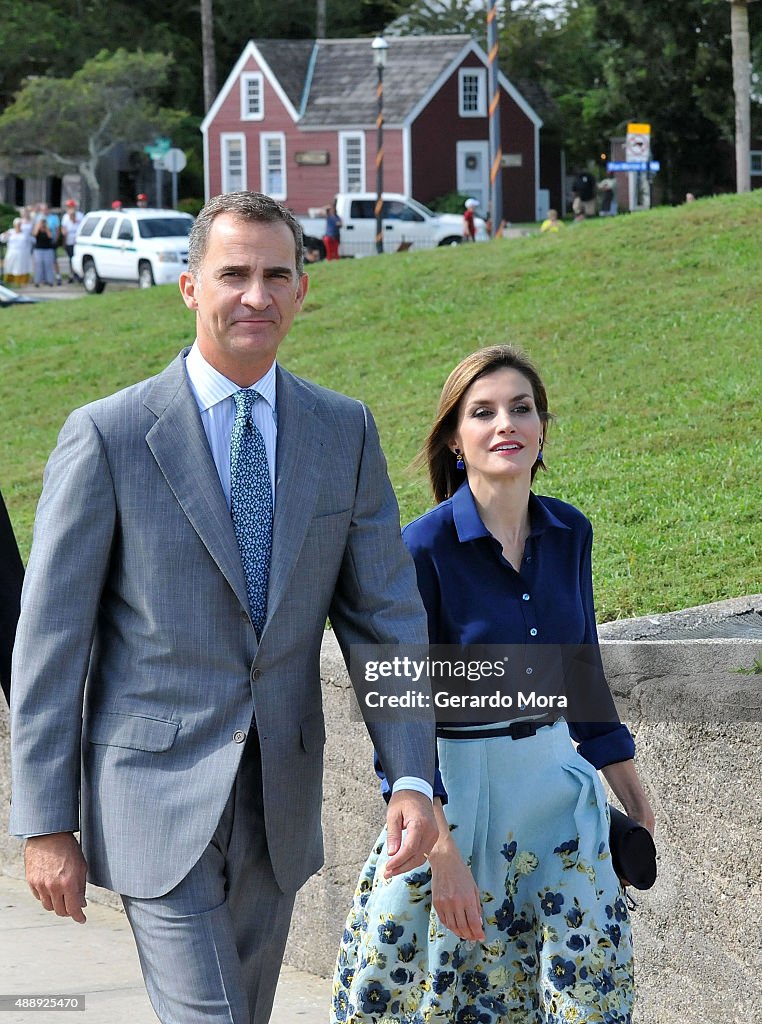 The King And Queen Of Spain Visit St Augustine