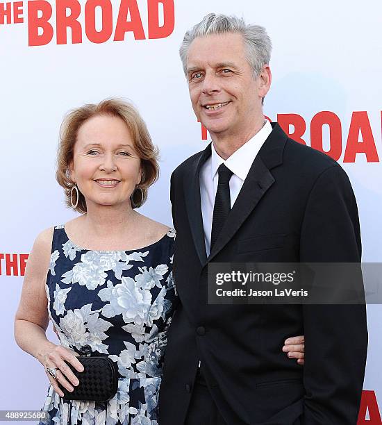 Actress Kate Burton and husband Michael Ritchie attend the Broad Museum black tie inaugural dinner at The Broad on September 17, 2015 in Los Angeles,...