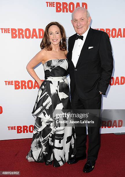 Lilly Tartikoff and Bruce Karatz attend the Broad Museum black tie inaugural dinner at The Broad on September 17, 2015 in Los Angeles, California.