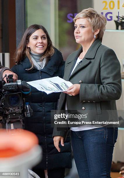 Gloria Serra is seen on April 24, 2014 in Madrid, Spain.