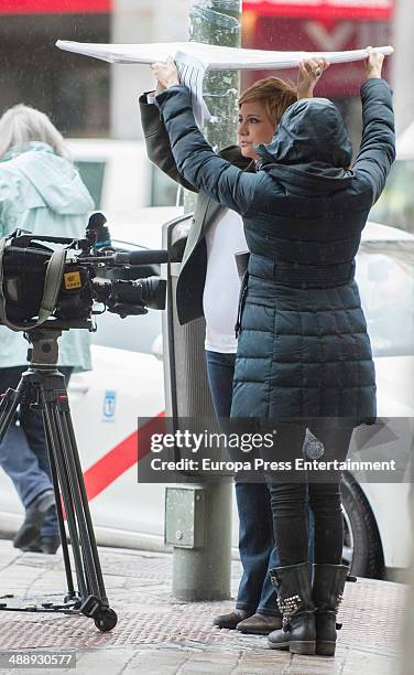 Gloria Serra is seen on April 24, 2014 in Madrid, Spain.