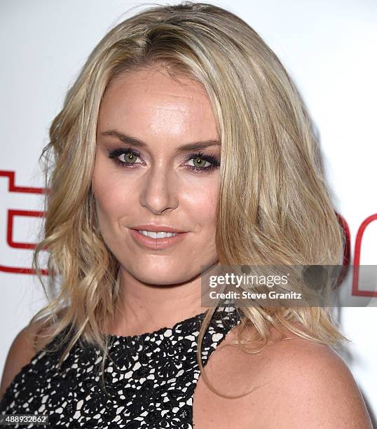 Lindsey Vonn arrives at the Audi Celebrates Emmys Week 2015 at Cecconi's on September 17, 2015 in West Hollywood, California.