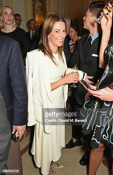 Juliet Angus attends the London Fashion Week party hosted by Ambassador Matthew Barzun and Mrs Brooke Brown Barzun with Alexandra Shulman, in...