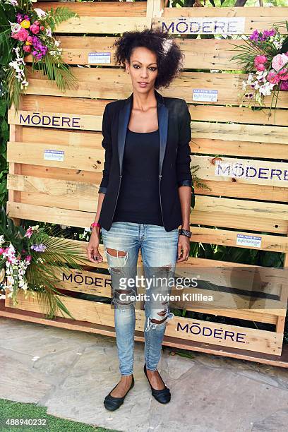 Actress Judi Shekoni attends Kari Feinstein's Style Lounge at Sunset Marquis Hotel & Villas on September 18, 2015 in West Hollywood, California.