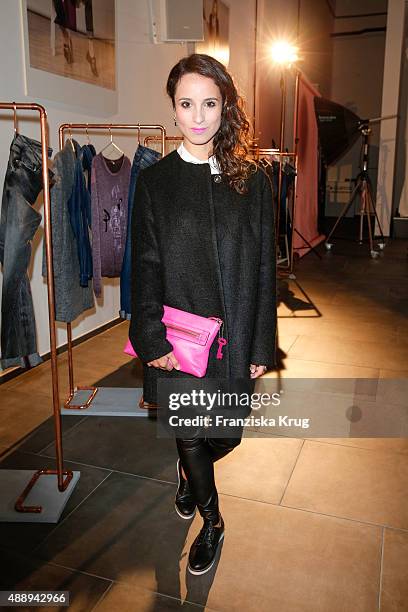 Stephanie Stumph attends the 'La Boum Fashion Studio' by Soccx on September 18, 2015 in Hoppegarten/ Berlin, Germany.